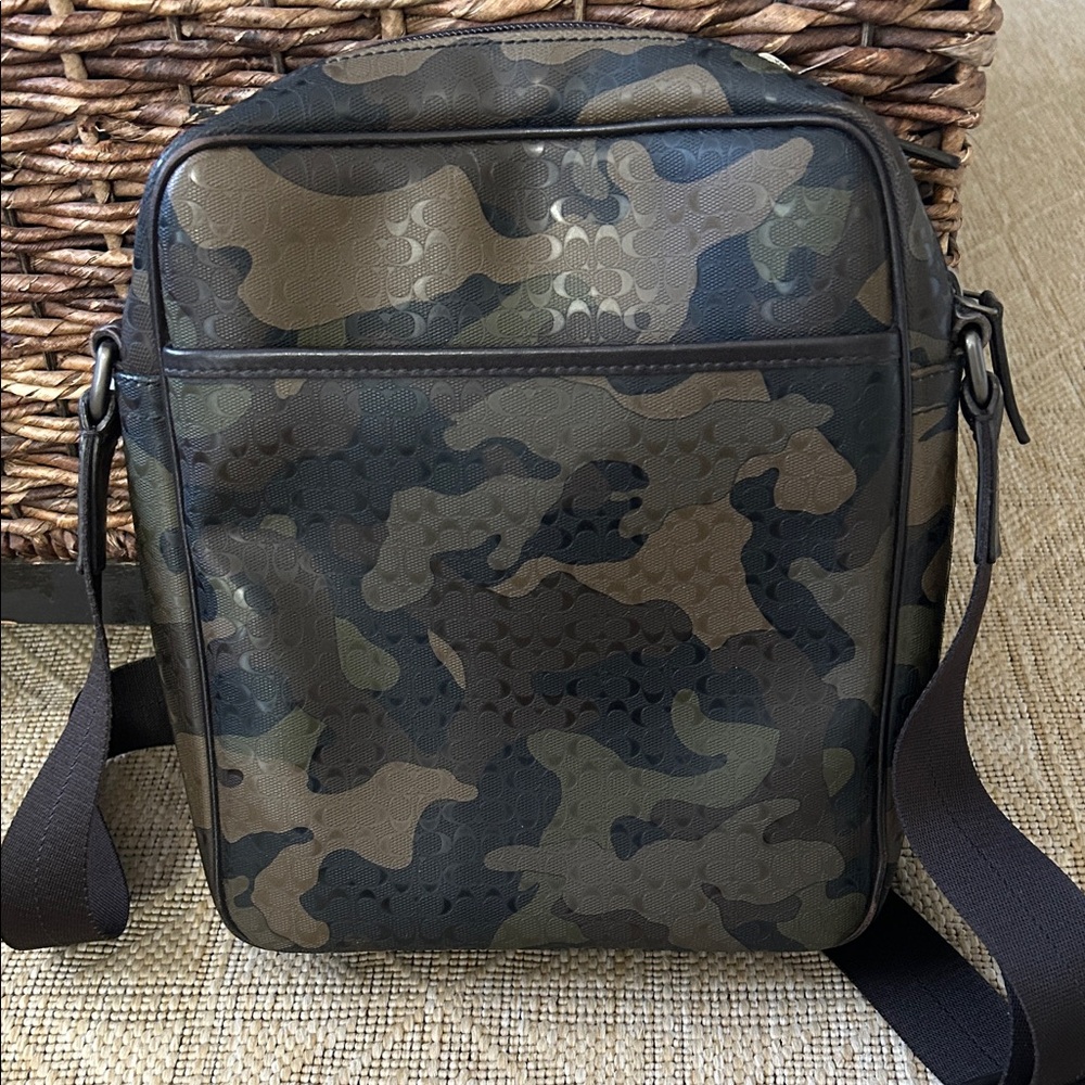 Coach Camouflage Heritage Crossbody Messenger Bag - Green/Brown - Picture 3 of 16